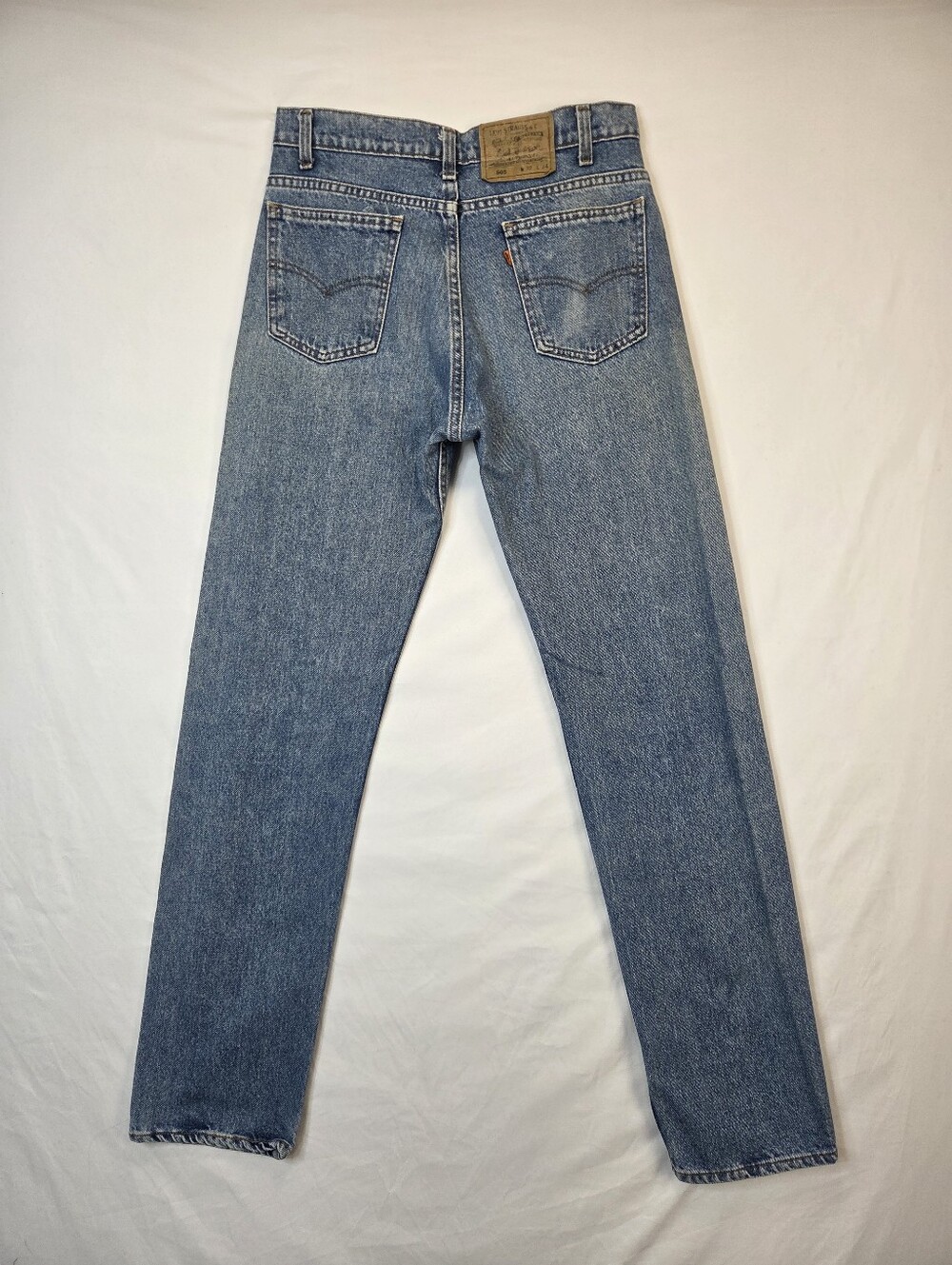Levi's 505 Orange Tab Vintage USA Made Jeans W32 L34 Light Wash 1989‎